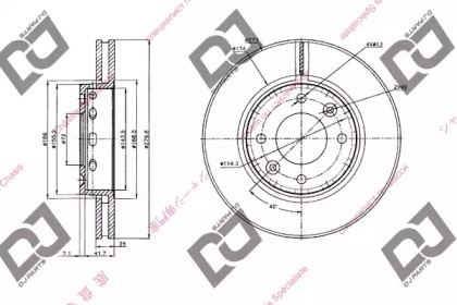 Тормозной диск DJ PARTS BD1371